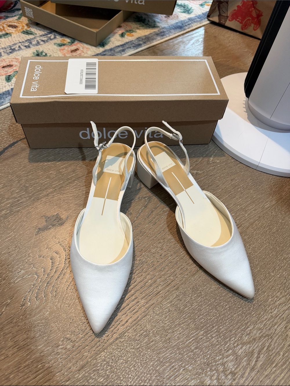 Dolce vita Carel sling back mule bridal shoe